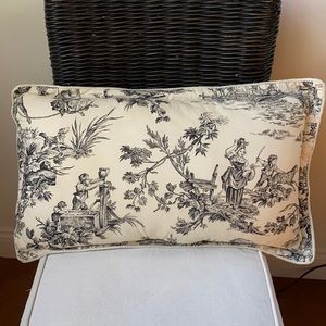 Black & Cream Toile pillow